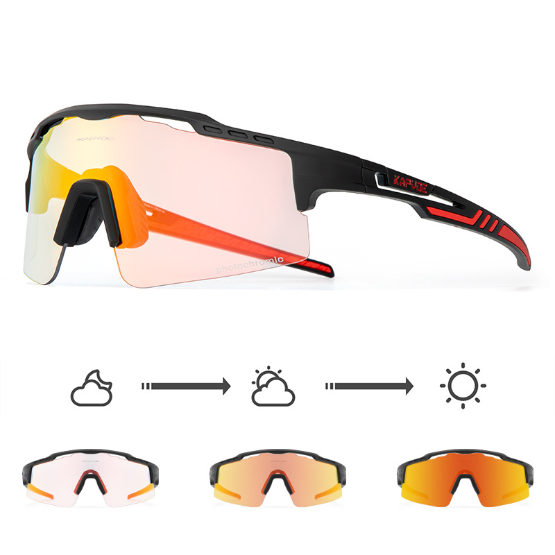 Gafas de Ciclismo Fotocromáticas de TR90, Fotocromático, A prueba de viento, para Ciclismo