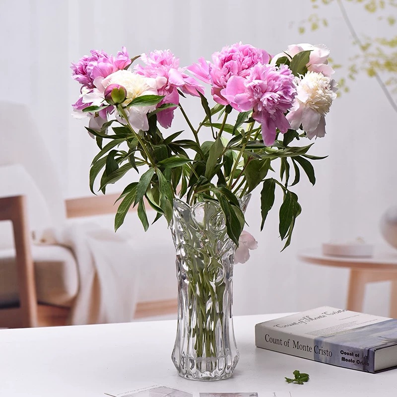 Alta sensación de vidrio transparente vasos europeos simple máquina de prensado vasos al por mayor decoración de la sala de estar en stock vasos de vidrio