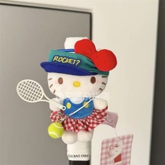 可爱打网球kitty包包背包款挂件毛绒公仔玩偶礼物kt书包挂饰钥匙