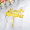 Yayli cake 色 Golden Happy Birthday Happy Alphabet Mirror Mirror reflux cake small dessert decoration