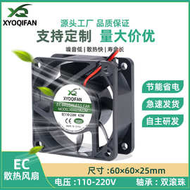 EC6025散热风扇6025 220V交流通用风扇 6cm节能环保散热风扇