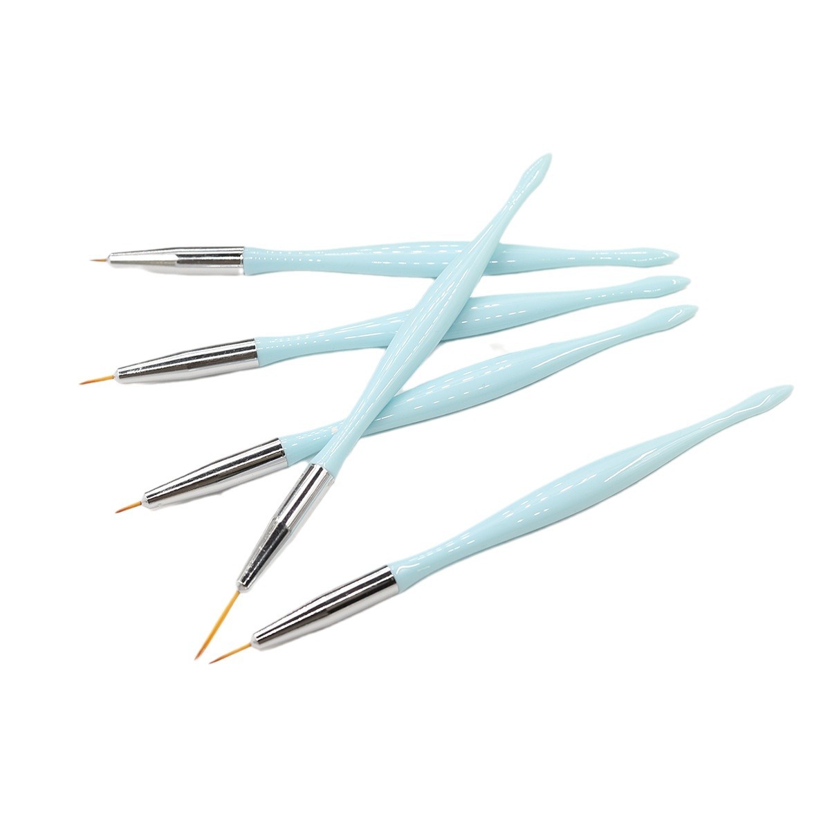 Set de Pinceles para Delineado de Uñas de Plástico Multifuncional para Manicura