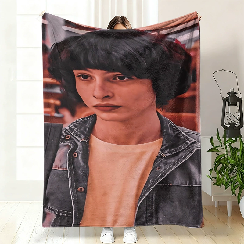 Плюшевая флисовая плед-одеяло BylerCP (в стиле Stranger Things), мягкий для отдыха, 70×100–150×200 см