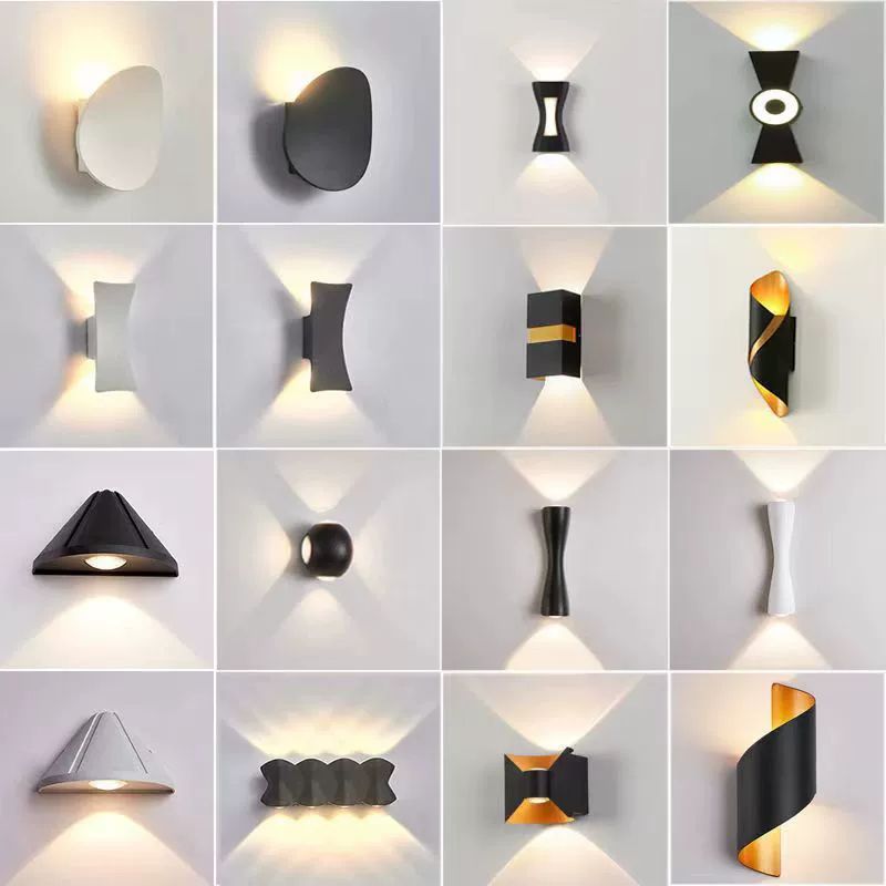 Настенный светильник Открытый водонепроницаемый светодиодный наружный настенный светильник Открытый дверной настенный светильник двойная головка вверх и вниз освещение лампа фон настенный светильник