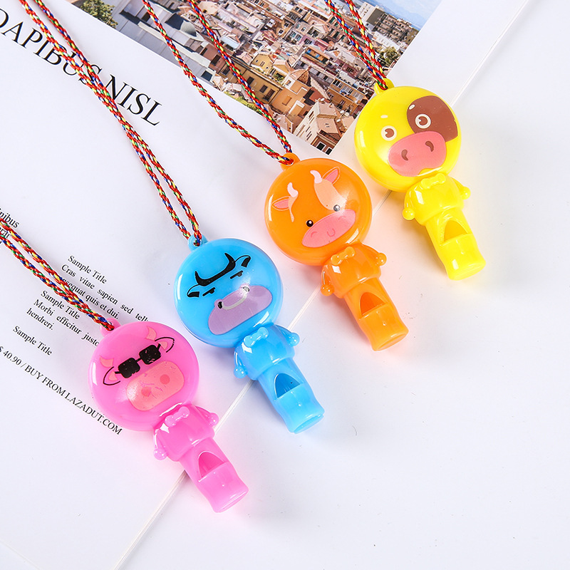 Children's light-up toy whistle, auspicious for the Year of the Ox, ox-shaped light-up whistle and ox-head whistle, promotional gifts for online sales