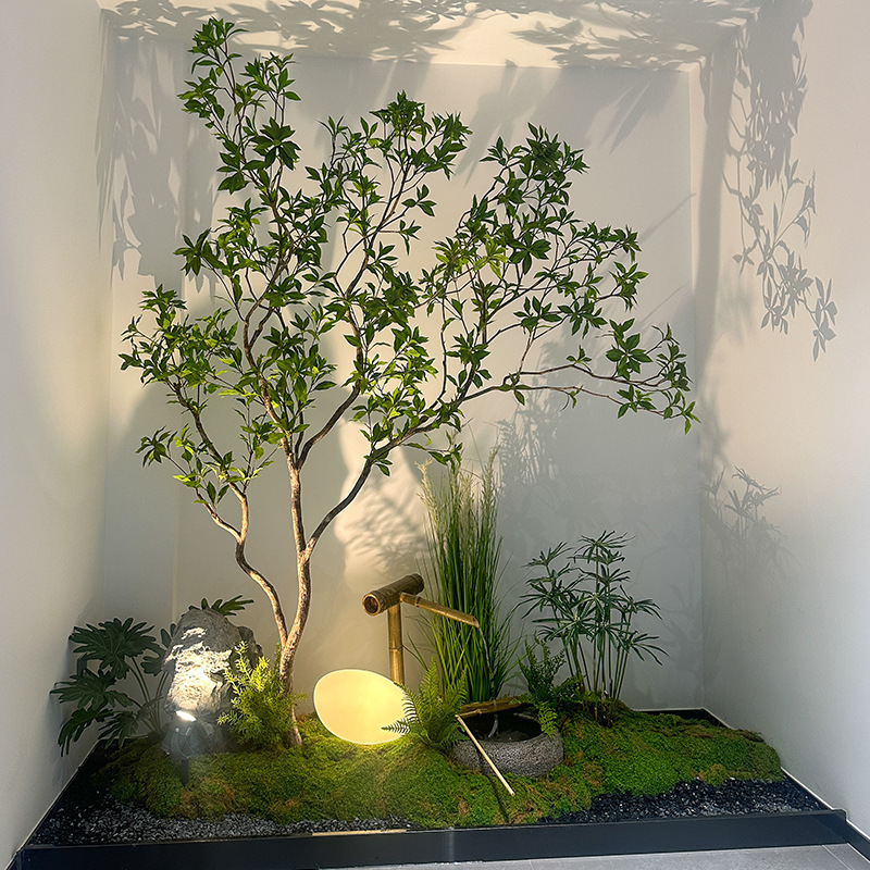 高級馬酔木シミュレーション緑植室内造景生植物装飾木ショーウインドー大型偽樹シンプル景観|undefined