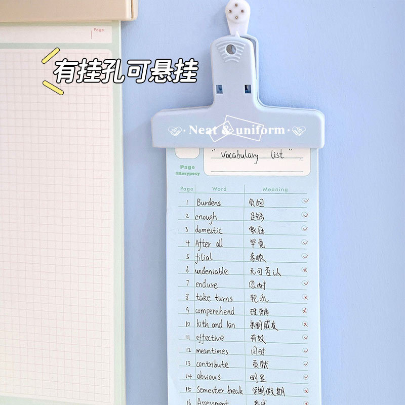 磁気クリップハンドブッククリップ磁気クリップ学生文具プラスチックテスト用紙ロングテールクリップ事務用品ノートフォルダー|undefined