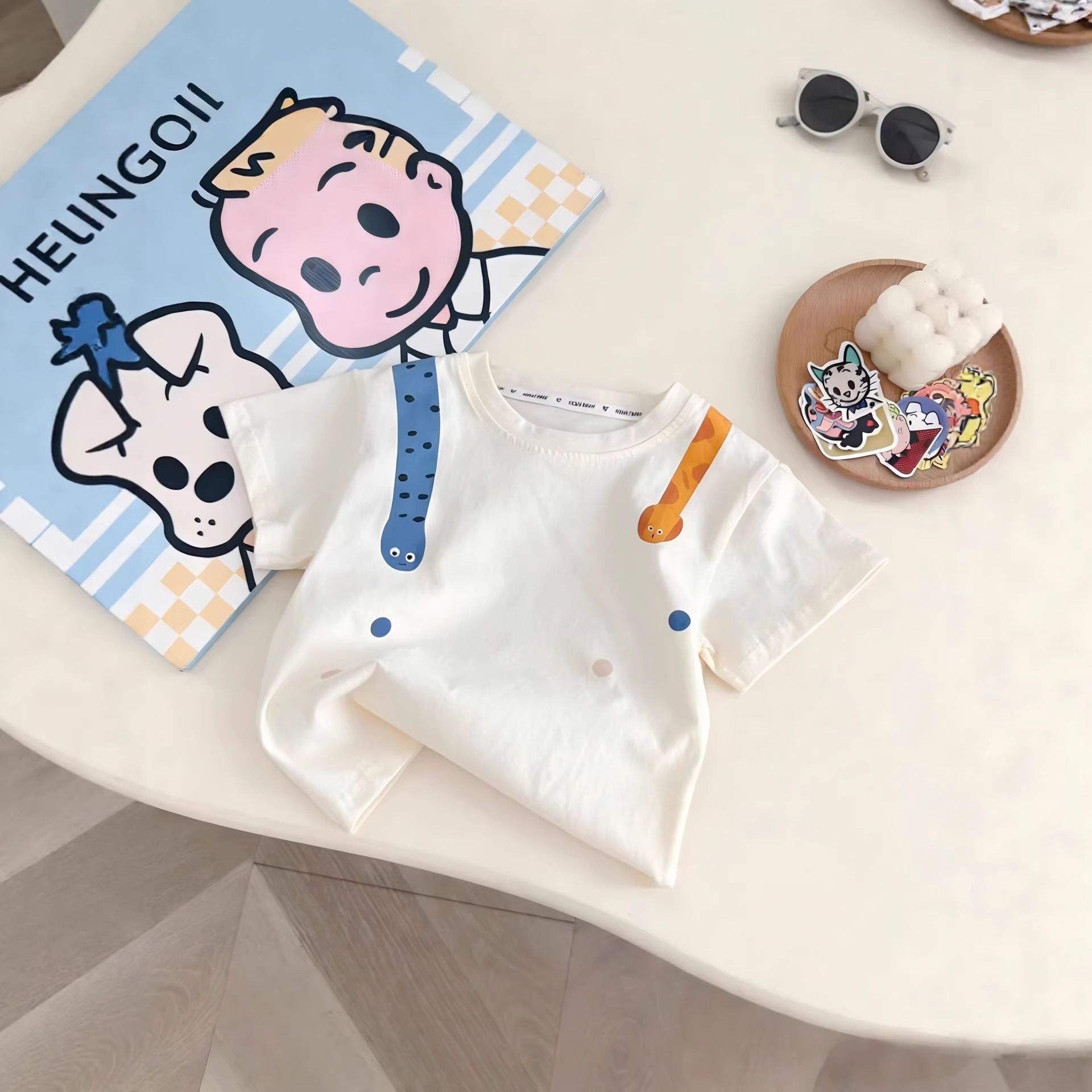 Summer short sleeve T-shirt, set, sleeves, Korean style, with short sleeve 3