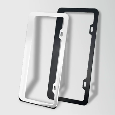 European American standard aluminum alloy license plate frame 2-hole stainless steel car modified license plate frame American standard license frame