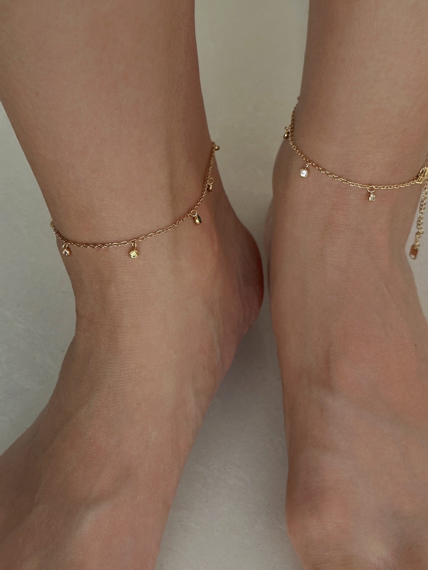 Simple Style Solid Color Stainless Steel Plating 18k Gold Plated Women's Anklet display picture 6