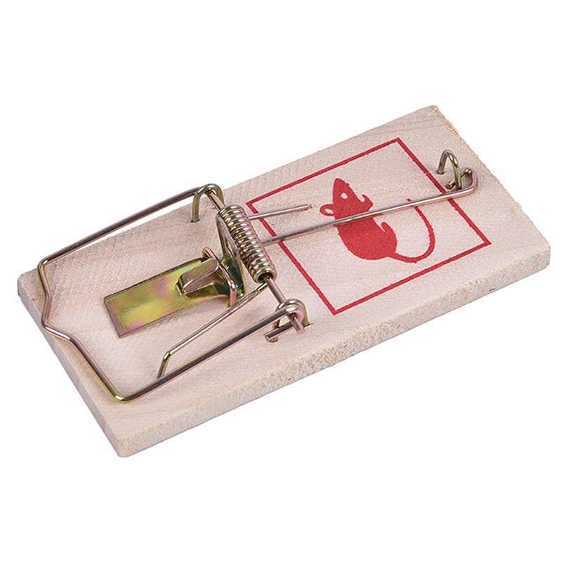 外贸款大中小吊卡木质老鼠夹木头捕鼠板捕鼠器捕鼠工具木柄老鼠夹