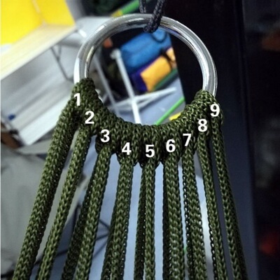 Field new pattern outdoors Picnic barbecue Camping Hanging net 9 Bold Nylon rope outdoors Swing