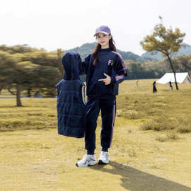 女童2025秋冬新款套装洋气女孩三件套运动加绒保暖卫衣加绒三件套