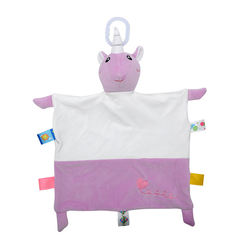 Transfronterizo cpcce bebé animal toalla para el cuidado del bebé tarjeta de tráfico cama colgante bebé toalla de pañuelo toalla de saliva juguete