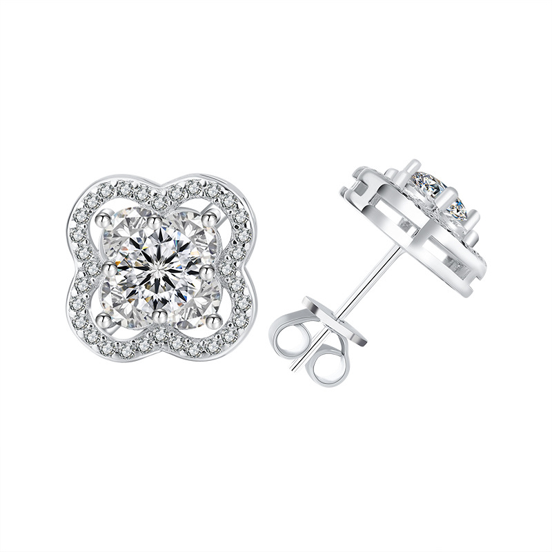 우수한 화이트 모이사나이트 (GRA 인증서 + 블랙 카드 + 허리 코드 + 실버 연마 천)