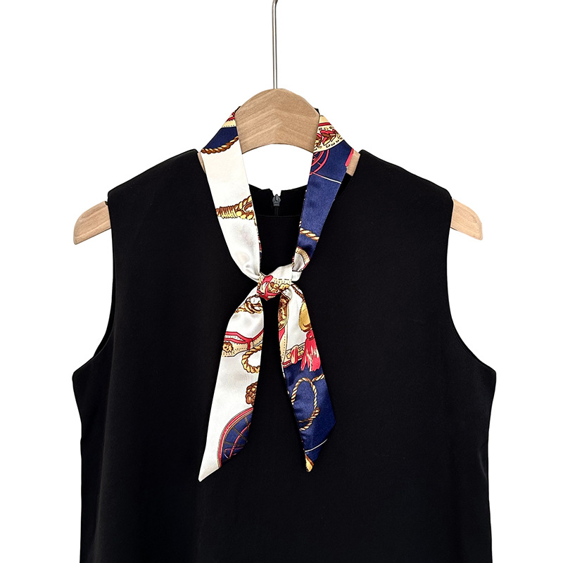 Bufanda de seda, tira larga, sentido de alta gama, nueva moda, todo-fósforo, diadema, cinturón para el cabello, bolso para el cabello, cinturón para el pañuelo multiusos