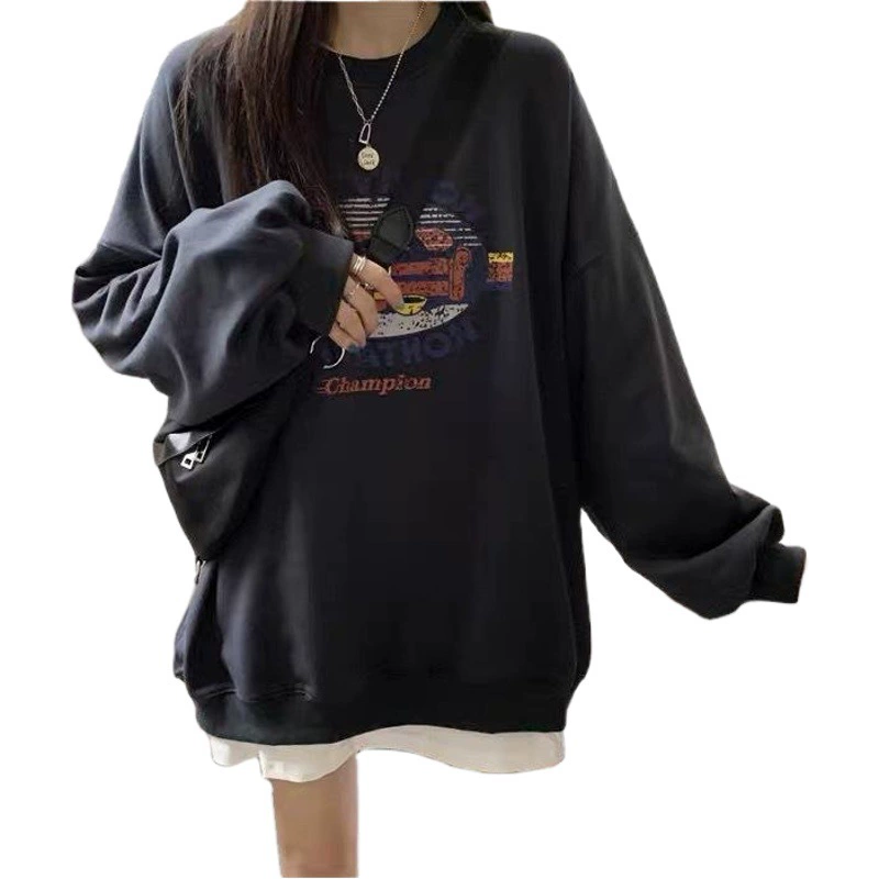 Суперпопулярная женская толстовка с круглым вырезом, новинка осени 2025 года, тонкая безрукавка в корейском стиле, свободный топ для студенток.