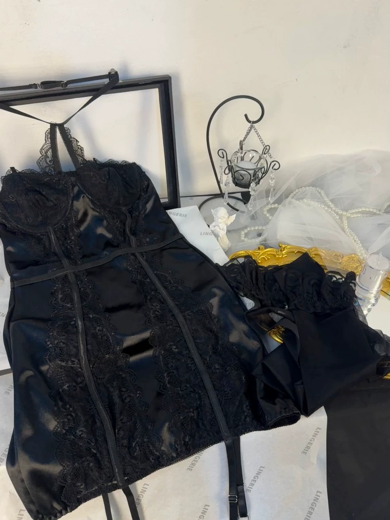 Lace supporting bodysuit, bra top, underwear