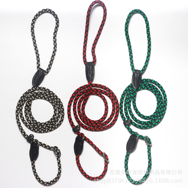 Directo de fábrica nylon multi-color correa de perro correa de mascota resistente a tirones correa de cadena P correa de perro