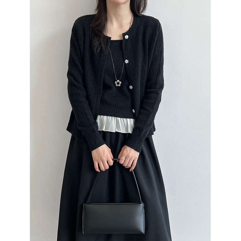 Luxi Knitted Cardigan Two-Piece Set for Women, 2026 Autumn New Bubble Yarn Patchwork Sweater Coat, Sweet Top ss1029 Luxi Knitted Cardigan Two-Piece Set for Women, 2026 Autumn New Bubble Yarn Patchwork Sweater Coat, Sweet Top ss1029