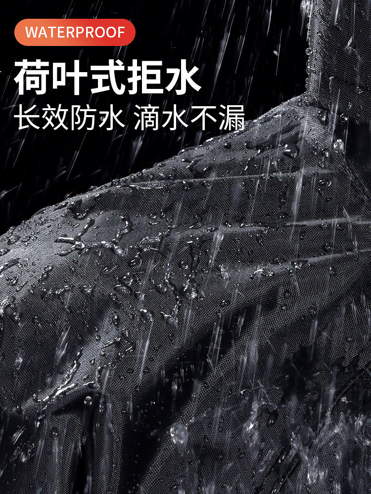 비옷 비 바지 세트 남성 여성 성인 외부 착용 분할 테이크 아웃 라이더 반사 긴 전신 안티 비