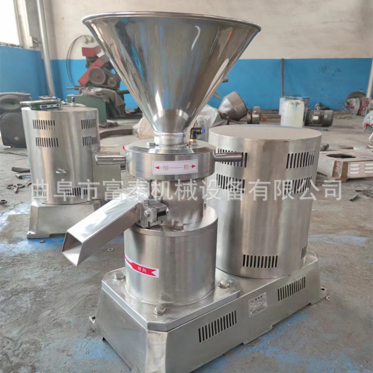 不锈钢胶体磨机 花生酱芝麻酱虾酱胶体磨 食品果酱细磨机100目
