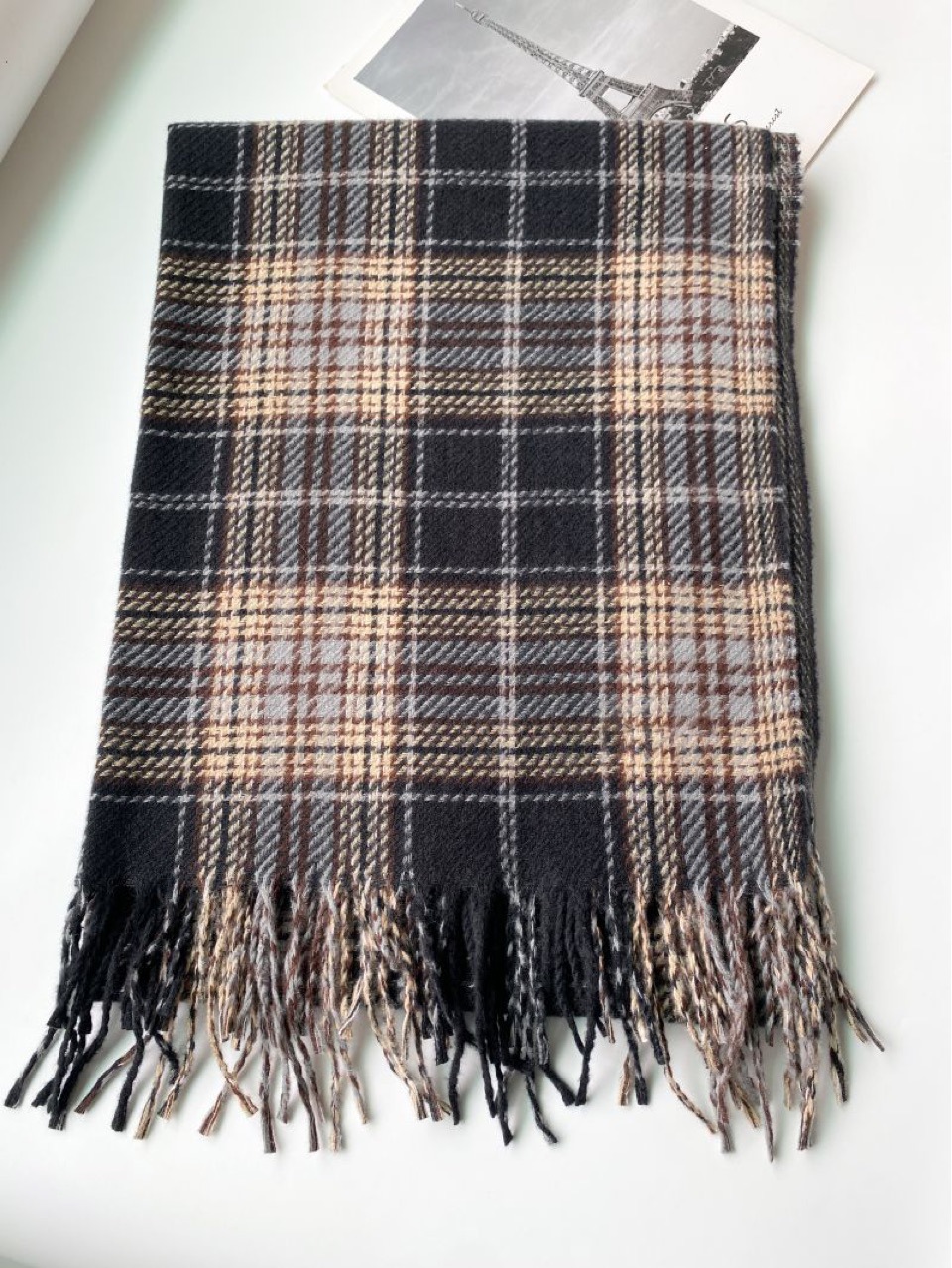 Nuova piccola sciarpa scozzese coreana fresca 2025 per tenersi al caldo in inverno, sciarpa universitaria carina e spessa, versatile per studenti_voghion.com