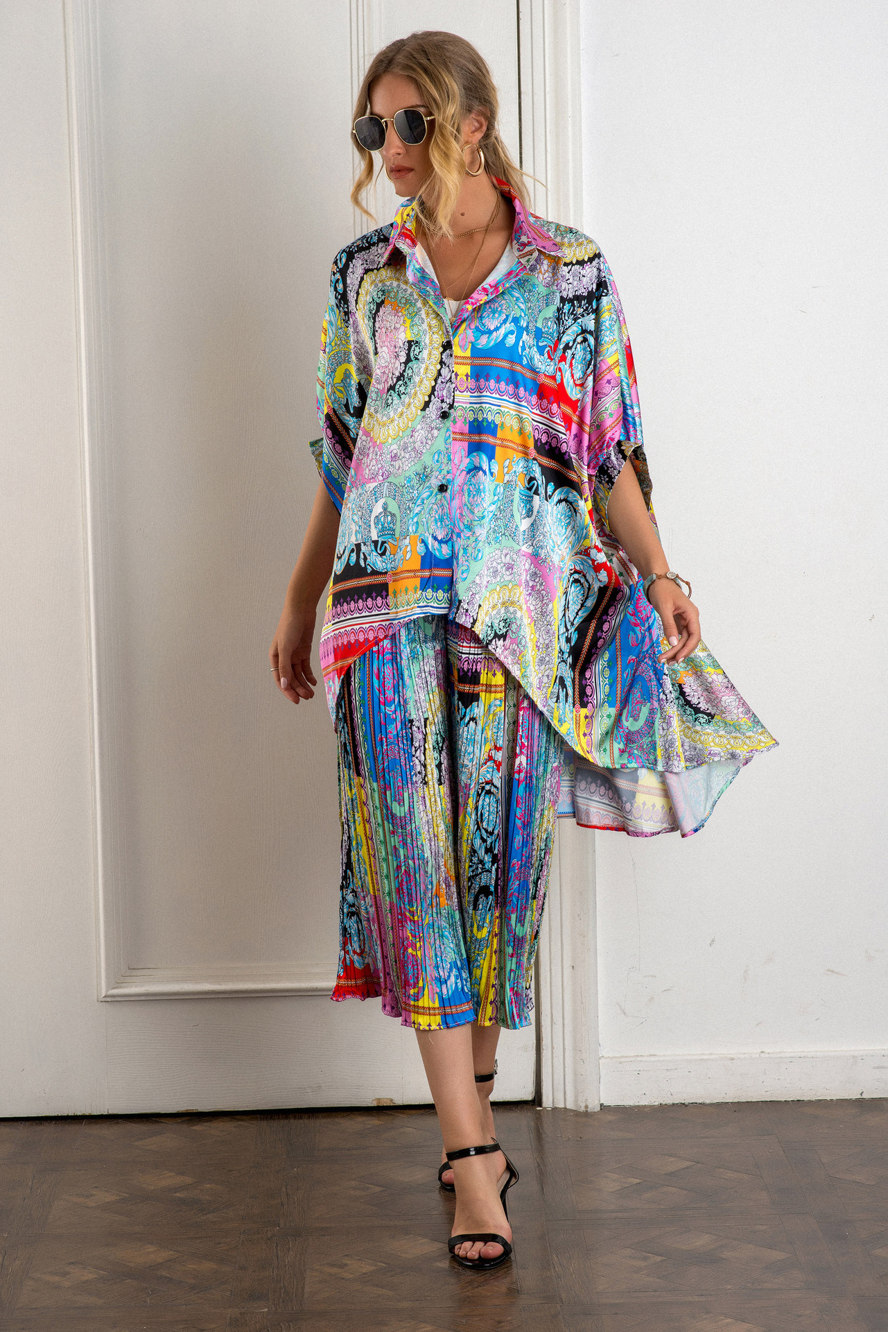 434g Weight Half Sleeve Sleeve Length Polyester Fabric Type Pant Co-ord Set Sets Type 2 Pieces Set Quantity Daily Occasion Turndown Neckline Regular Fit Fit Type Printing Pattern Summer, Spring Season Women's Gender Elegant, Streetwear Style Daily Women's Elegant Streetwear Printing Polyester Pant Co-ord Set Pants Sets 2