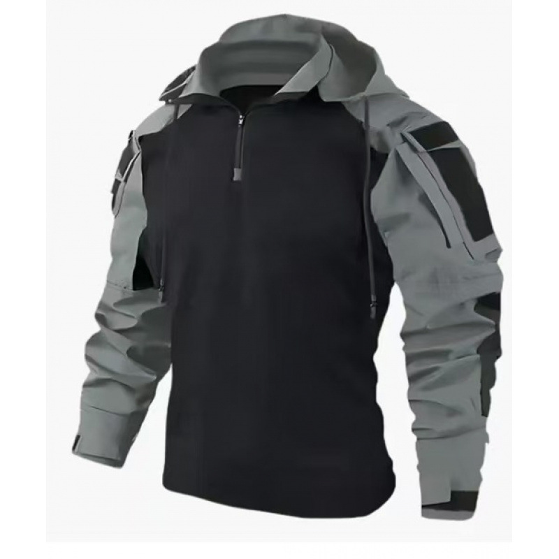 Y黒灰工業強襲SP2版戦術上着作戦服春秋シャツ風蛙服ズボンセットtシャツ衛L|undefined