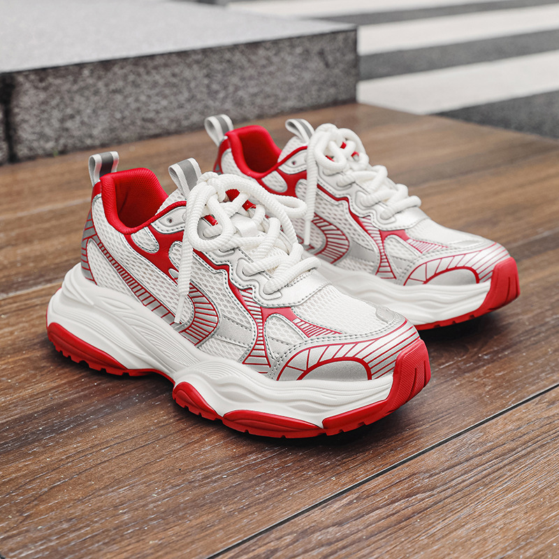 Men's Shoes Autumn and Winter New Niche Youth Trendy Sports Shoes Thick-Soled Outdoor Casual Shoes Heightening Dad Shoes