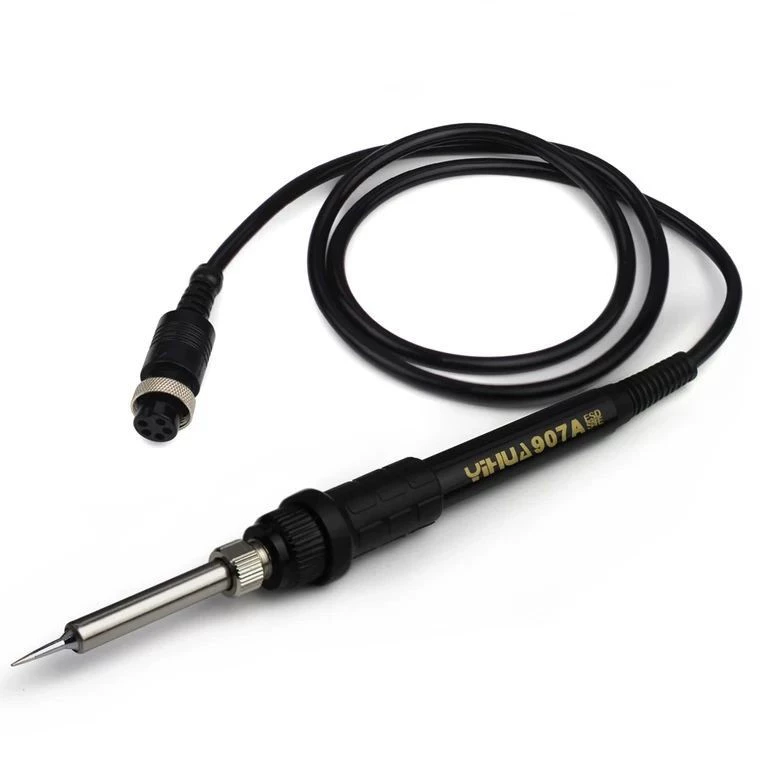 Yihua 907A 936 ручка паяльника с 5 отверстиями и 6 отверстиями, силиконовая паяльная станция, универсальный четырехпроводный паяльник с керамическим сердечником