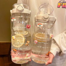 ˮ���͸ߜ��\������2000ml��Ů�p�����ˮ����̶����ܱ���ˮƿ