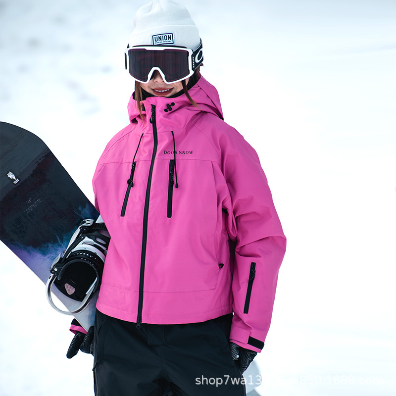 Women's Ski Jacket, Windproof, Waterproof, Warm, Padded, Breathable, Short Style, Direct from the Factory, Supports Dropshipping