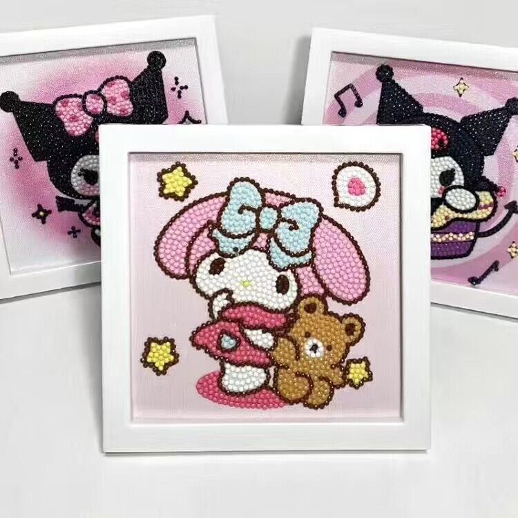 Diamante infantil DIY hecha a mano con material de marco paquete de dibujos animados Sanliou pegatinas de diamante regalo al por mayor pinturas de mampostería