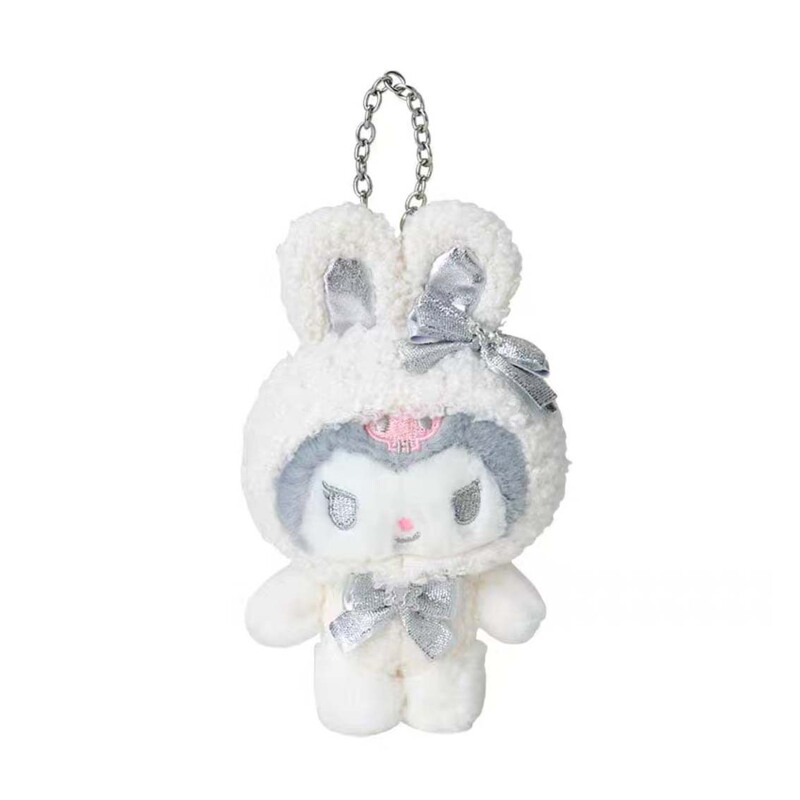 かわいい日系サンリオ雪兎冬銀白Kitty美楽ティ玉桂犬ぬいぐるみストラップ|undefined