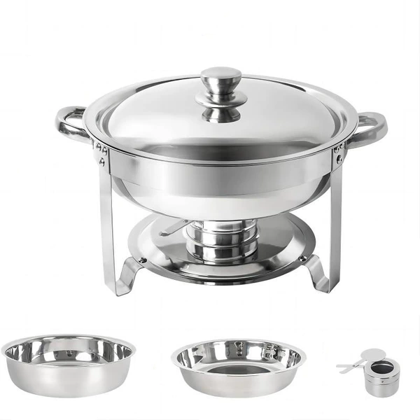 5L steel lid dining stove-natural color-can be matched with tableware