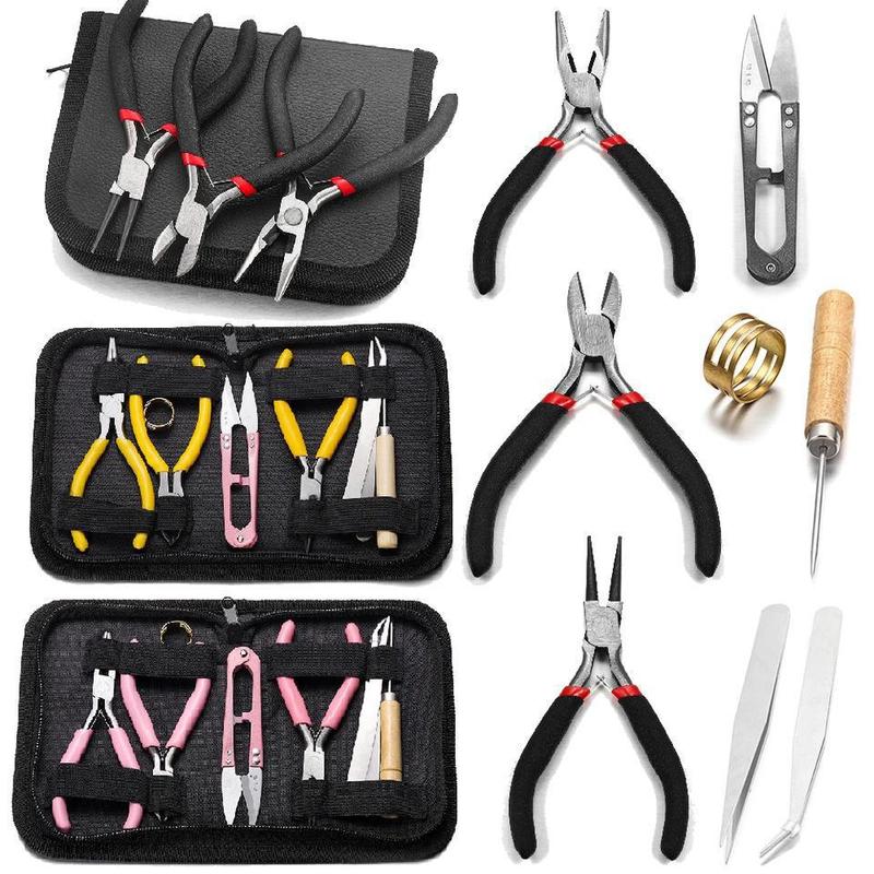 国境を越えた売れ筋 diy ジュエリージュエリープライヤーセット赤と黒の 8 ピースラジオペンチブレスレットジュエリーツールキット|undefined