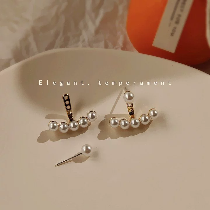 Серебряная игла из жемчуга, стильные универсальные серьги, образец серебро 925, простой и элегантный дизайн, оптом
