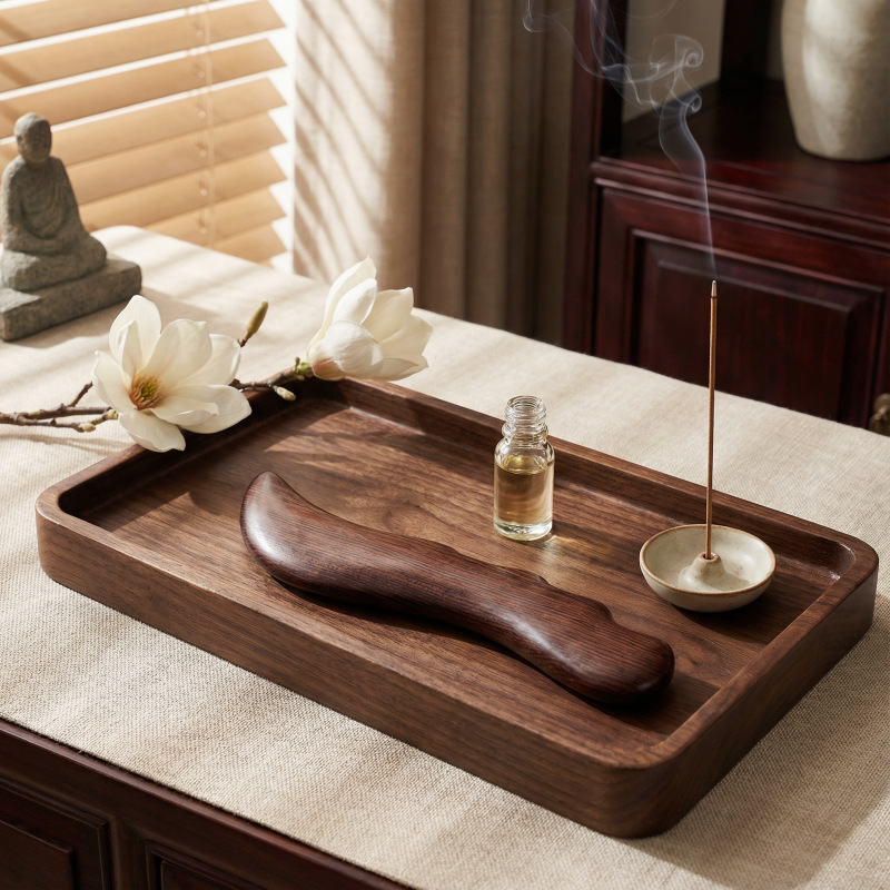 Sandalwood Gua Sha Knife Wooden Scraping Massage Tool Full Body Back Meridian Board quality and texture