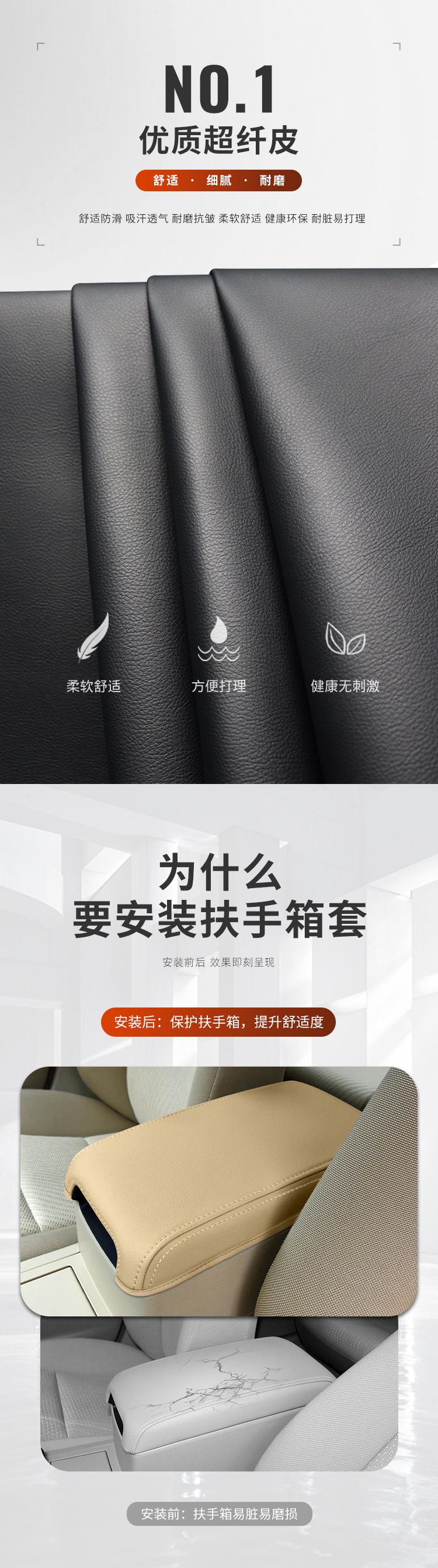 Suitable for 06-23 Toyota Camry Armrest Box Protective Cover, Central Armrest Box Cover, Car Interior Modification