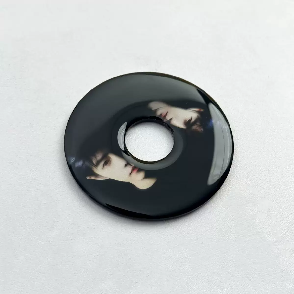 亚克力双面滴胶仿玉佩钥匙扣挂件diy创意明星肖战王一博