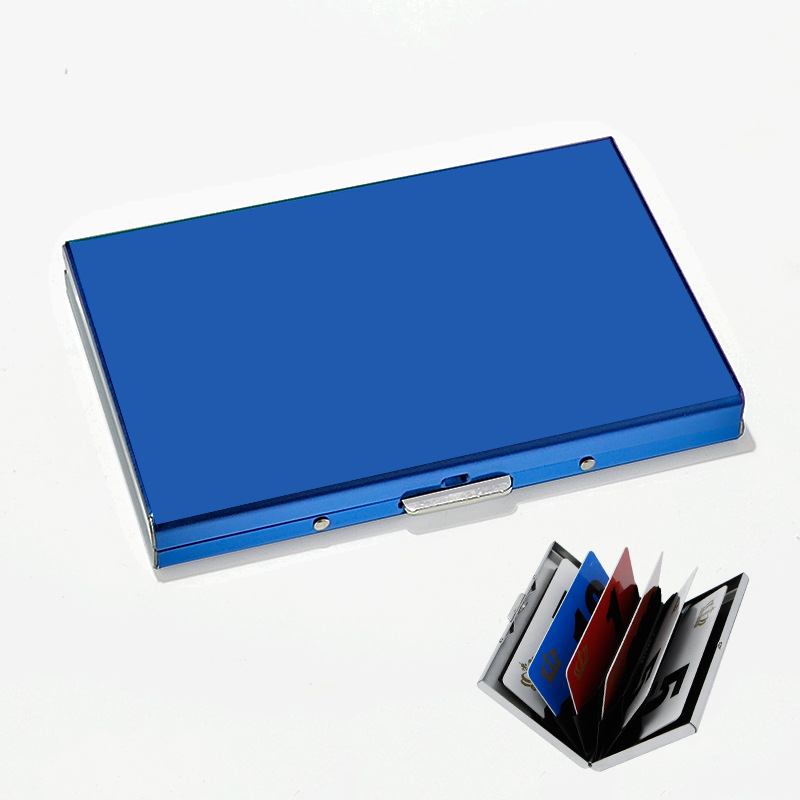 Fábrica al por mayor caliente de acero inoxidable titular de la tarjeta 6 ranuras de tarjeta de crédito bancaria caja de tarjeta de metal titular de la tarjeta de garantía de calidad