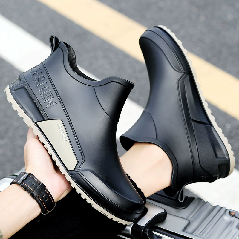 Водонепроницаемая обувь мужские и женские сапоги от дождя короткая пара корейские сапоги от дождя носить нескользкие и износостойкие водяные сапоги резиновые туфли трансграничные дикие