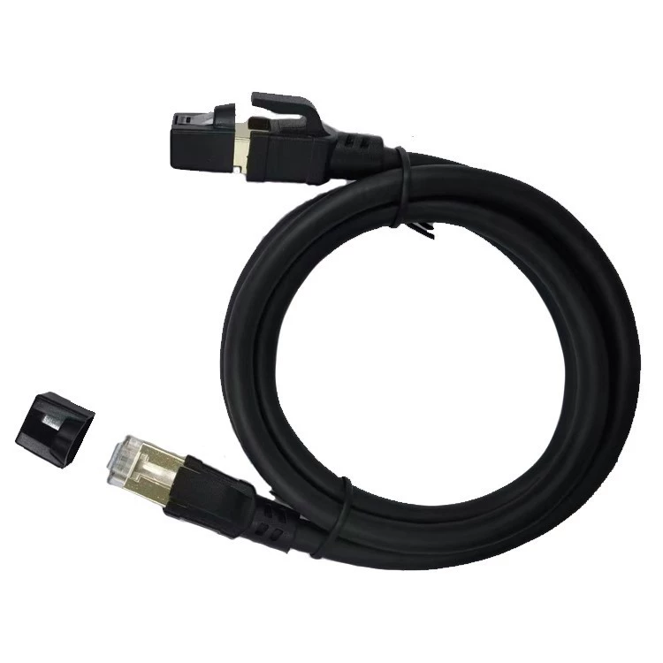 Сетевойjumper CAT8 кабель категории 8 для компьютера, сетевой кабель 10G, чистая медь, двойная экран, позолоченный кристальный коннектор, длина 1 метр