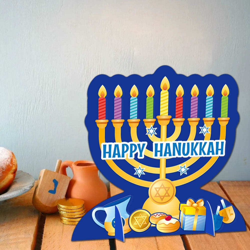 Nuevo decoración de Hanukkah decoración de escritorio DIY pegatinas de papel decoración estereoscópica decoración de la fiesta props