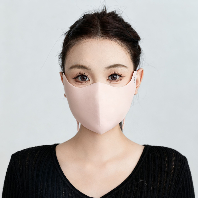 秋冬粉色女保暖口罩新品5D立体海绵口罩骑行保暖防风防冻透气面罩|undefined