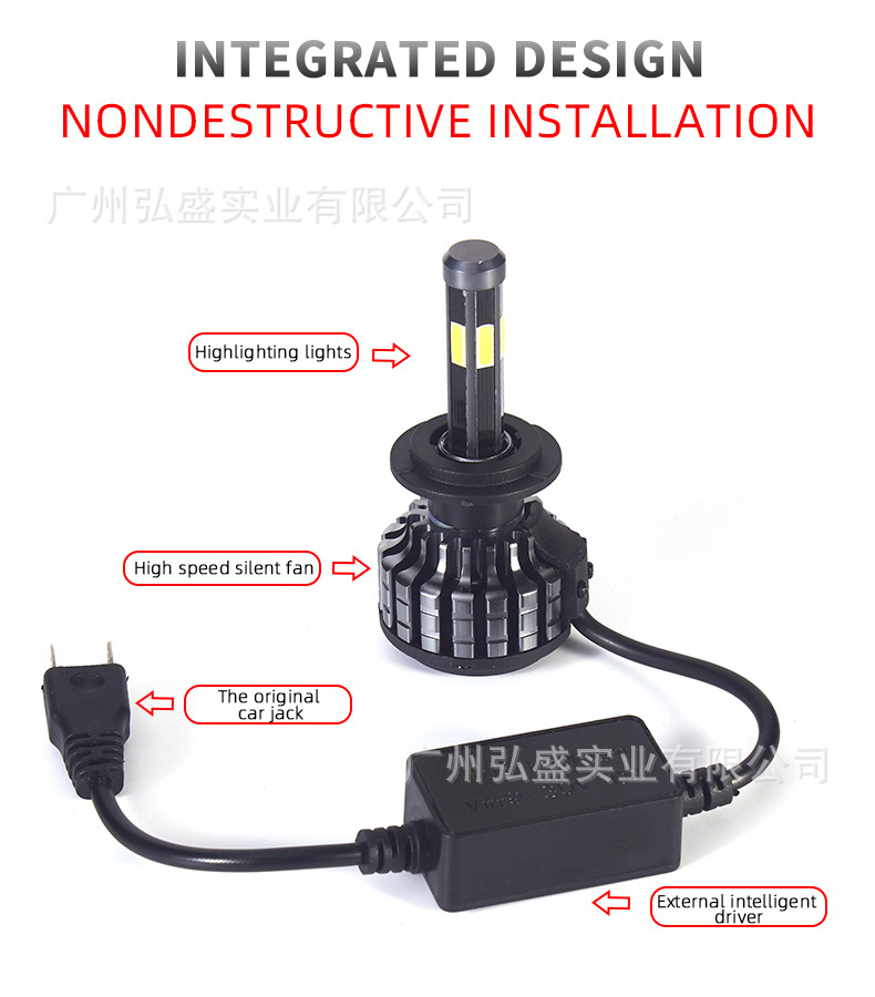 Tcyato 6-Sided Manufacturer Wholesale Car Led Headlights Six-Sided 360-Degree Illumination Front Headlights Modified High and Low Beam Motorcycle