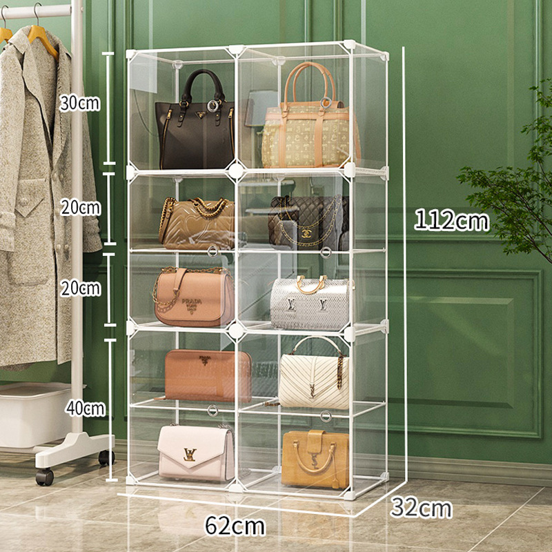Bag Storage Artifact, Home Storage Wardrobe, Transparent Display Cabinet, Storage Box and Storage Rack Specially Designed for Small Bags Bag Storage Artifact, Home Storage Wardrobe, Transparent Display Cabinet, Storage Box and Storage Rack Specially Designed for Small Bags