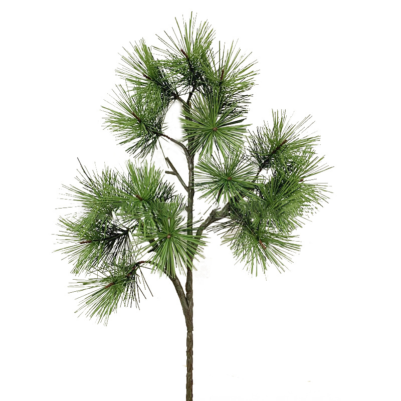松树枝假松树叶软装假树绿植松针迎客松树装饰圣诞松枝赤松叶