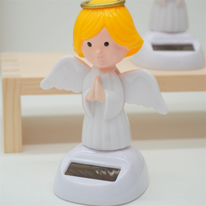 天使太阳能摆件吸收阳光自动摇摆汽车内饰挂件装饰品创意摆件详情3